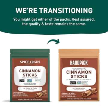 HANDPICK, Cinnamon Sticks (7 oz) 100% Raw, Non-GMO, Gluten-Free | Premium Quality | Resealable Ziplo...