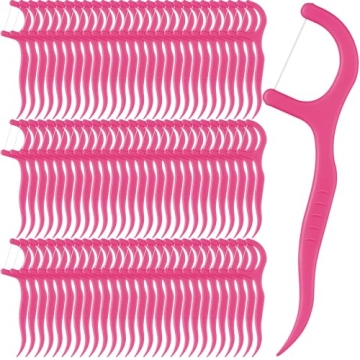 Baderke 200 Count Dental Floss Picks Bulk Non Breakable Dental Floss Flossers for Adults Tooth Picks...