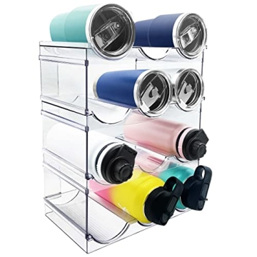 Spaclear Stackable Water Bottle Organizer for Kitchen Storage