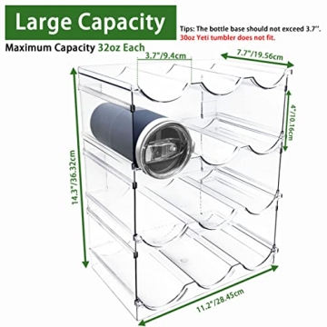 Spaclear Stackable Water Bottle Organizer for Kitchen Storage
