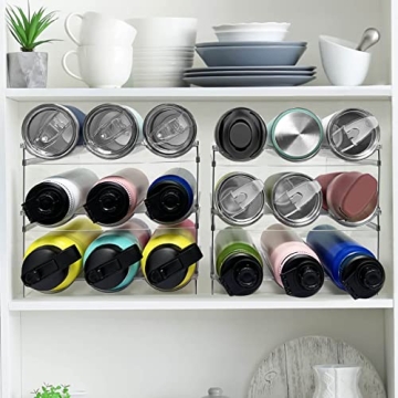 Spaclear Stackable Water Bottle Organizer for Kitchen Storage