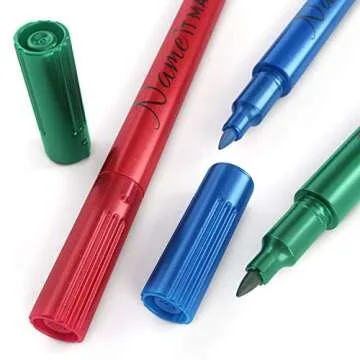 Name It Marker, Metallic Wine Glass Pens, Food Grade Ink in Fun Colors! Personalize Your Drinks Like Wine Charms , Set of 8