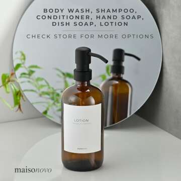 MaisoNovo Waterproof Labels for Bottles Modern Design - 6pc Mix Pack