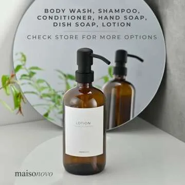 MaisoNovo Waterproof Labels for Bottles Modern Design - 6pc Mix Pack