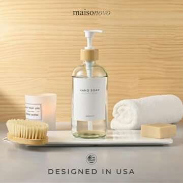 MaisoNovo Waterproof Labels for Bottles Modern Design - 6pc Mix Pack