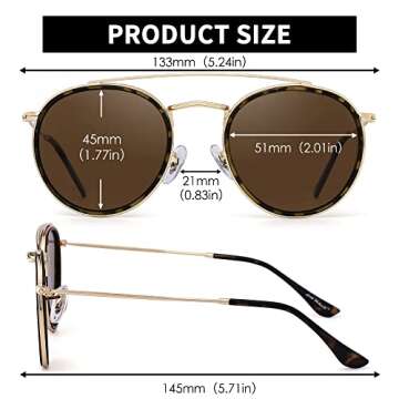Stylish JIM HALO Polarized Round Sunglasses for All