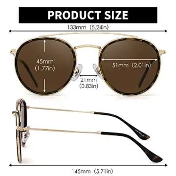 Stylish JIM HALO Polarized Round Sunglasses for All