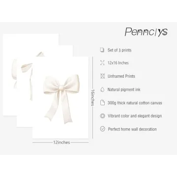 Stunning Bow Wall Art Decor for Nursery and Kids' Room