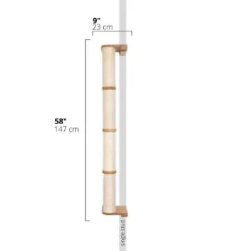 Catastrophic Creations Cat Scratching Post – 4-Tier Cat Wall Scratcher – Durable Bamboo & Sisal Cat Scratcher Post – Hand-Crafted Cat Scratching Posts for Indoor Cats – Modern Cat Furniture-