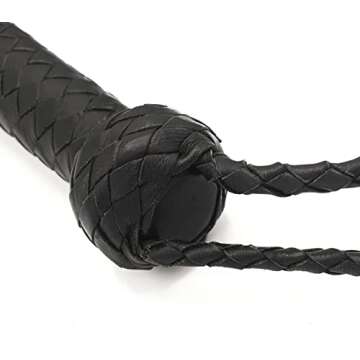 Ardour Crafts 6 Feet Bull Whip - High Quality Leather Training Whip