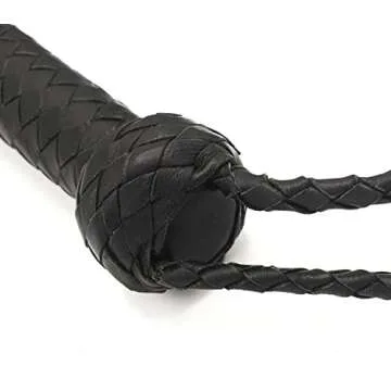 Ardour Crafts 6 Feet Bull Whip - High Quality Leather Training Whip