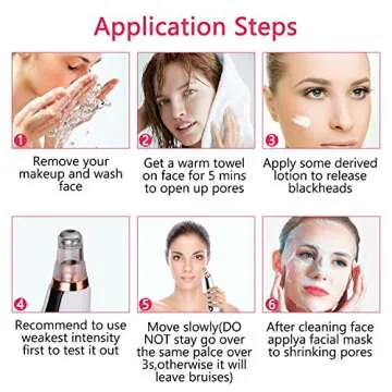 Blackhead Remover Electric Pore Cleanser with 6 Heads