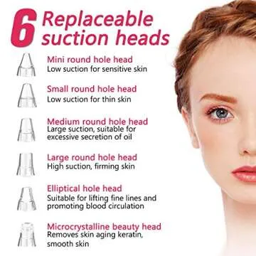 Blackhead Remover Electric Pore Cleanser with 6 Heads