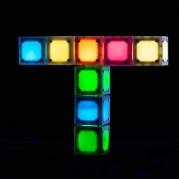 Yiluren Infinity Cube Light DIY Magnetic Luminous Building Blocks Night Light with USB Recharge