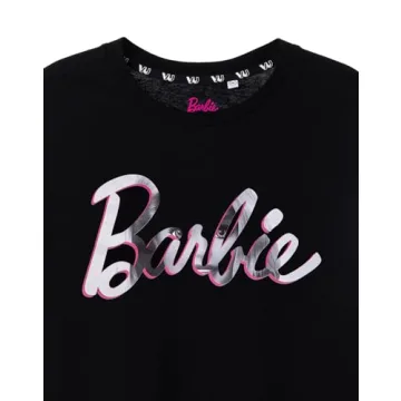 Barbie Women's Short Sleeve T-Shirt in Black Graphic Tee