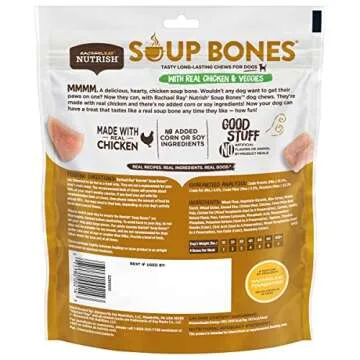 Rachael Ray Nutrish Soup Bones Dog Treats, Chicken & Veggies Flavor, 11 Count (Pack of 1)