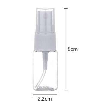 LASSUM 10 Pack 10ml/0.35oz Fine Mist Spray Bottle Clear Plastic Mini Spray Bottle for Essential Oils...