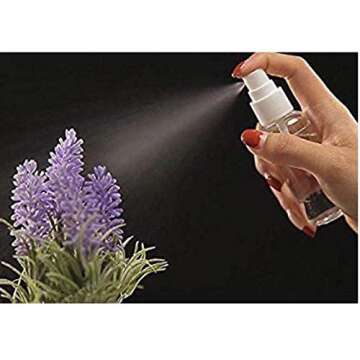 LASSUM 10 Pack 10ml/0.35oz Fine Mist Spray Bottle Clear Plastic Mini Spray Bottle for Essential Oils Makeup and Perfume