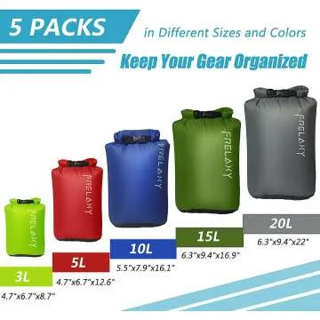 Frelaxy Dry Sack 3-Pack/5-Pack - Ultralight Gear Bags