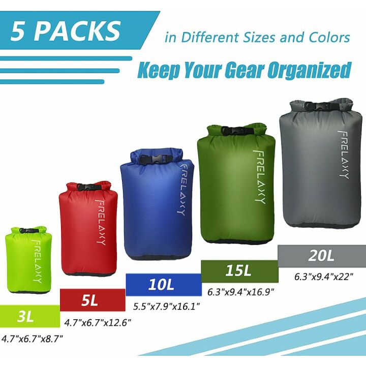 Frelaxy Dry Sack 3-Pack/5-Pack - Ultralight Gear Bags
