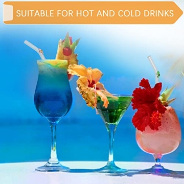 Hand-Blown Flower Design Eco-Friendly Glass Straws