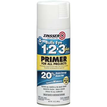Zinsser 272479 Bulls Eye 1-2-3 Plus Spray Primer, 13 oz, White