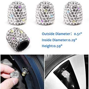 Stunning Bling Car Accessories Set for Women Girls