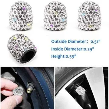 Stunning Bling Car Accessories Set for Women Girls