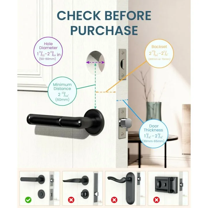 Fingerprint & Keypad Smart Door Lock - Keyless Entry