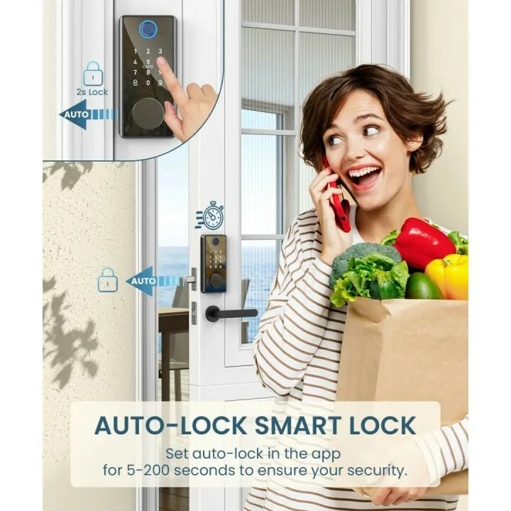 Fingerprint & Keypad Smart Door Lock - Keyless Entry