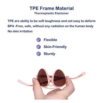 COCOSAND Toddler Sunglasses Pink Retro Aviator UV400