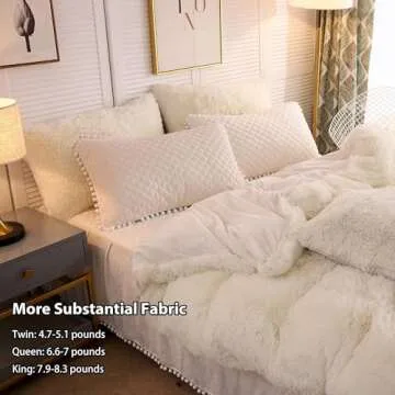 LIFEREVO Plush Shaggy Duvet Cover Set for Ultimate Comfort