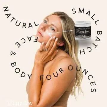 Amallow 100% Grass Fed Beef Tallow for Skin Care - Face + Body - Whipped Moisturizer - Natural Lotion, 4 FL. oz. (Vanilla Lavender)