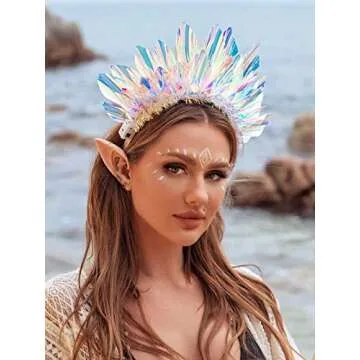 EARENT Light Up Headbands Led Glow Hair Band Flashing Holiday Rave Costume Hair Accessories for Women