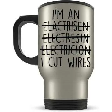Funny Electrician Travel Mug for Engineers and Students