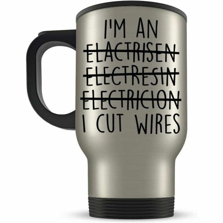 Funny Electrician Travel Mug for Engineers and Students