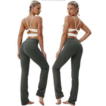 BUBBLELIME Women’s High Waist Straight Legs Yoga Pants for Ultimate Comfort
