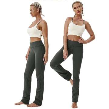 BUBBLELIME Women's High Waist Yoga Pants - Tummy Control