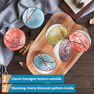 Sakura Bowl Set 10 oz, Perfect for Rice and Soups