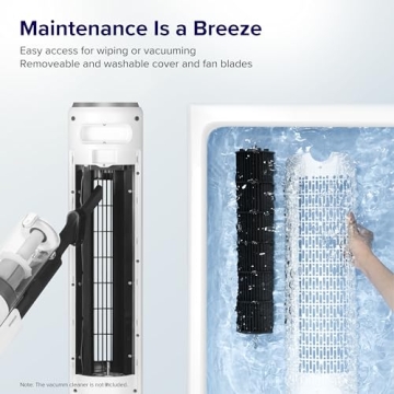 LEVOIT Ultra-Quiet Tower Fan with Smart Sensor 90° Oscillation