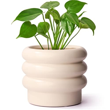 JOFAMY Tiered Bubble Ceramic Planter - Stylish 6 Inch Indoor Pot