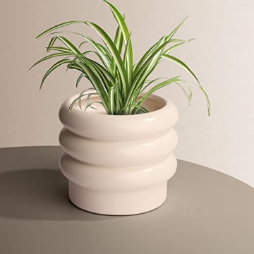 JOFAMY Tiered Bubble Ceramic Planter - Stylish 6 Inch Indoor Pot