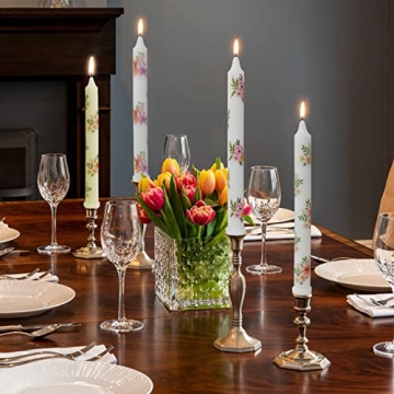 Elegant Floral Wedding Pillar Candles for Celebrations