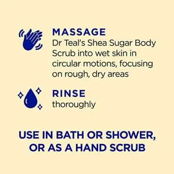 Dr Teal's Shea Sugar Scrub, Prebiotic Lemon Balm, 19 oz (Pack of 3)