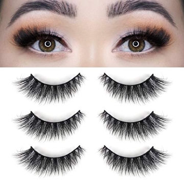 Lashes Mink Natural False Eyelashes - Bepholan Fake Eyelashes Natural Look 3-Pack Cat Eye Lashes Man...