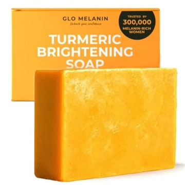 Glo Melanin Organic Turmeric Soap for Dark Spots & Acne, Natural Turmeric Soap Bar