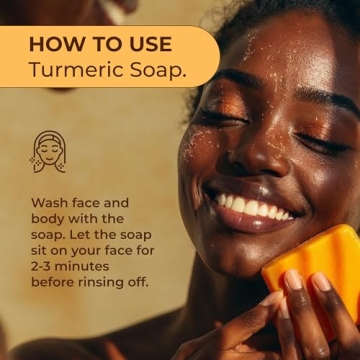 Glo Melanin Organic Turmeric Soap for Bright, Clear Skin