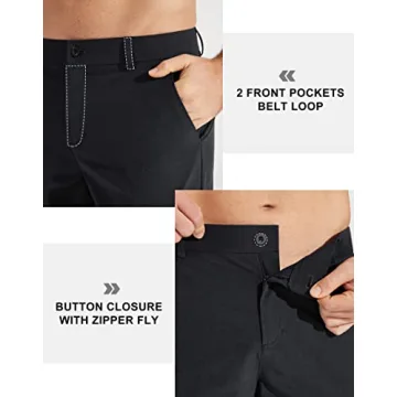 Libin Mens Golf Pants Stretch Work Dress Pants Lightweight Business Casual