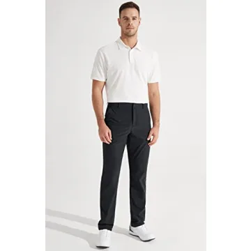 Libin Mens Golf Pants Stretch Work Dress Pants Lightweight Business Casual