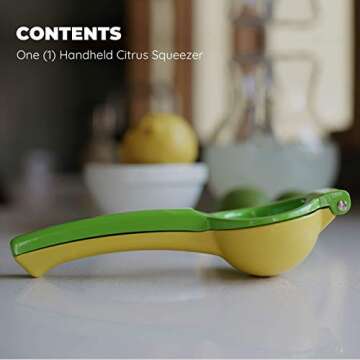Culinary Elements Metal Lemon and Lime Squeezer: Manual Press, Easy to Use Citrus Juicer, Dishwasher...